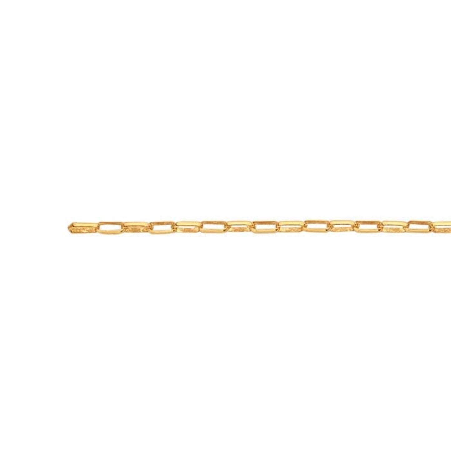 10K Yellow Gold 1.3mm Elongated Rolo Chain