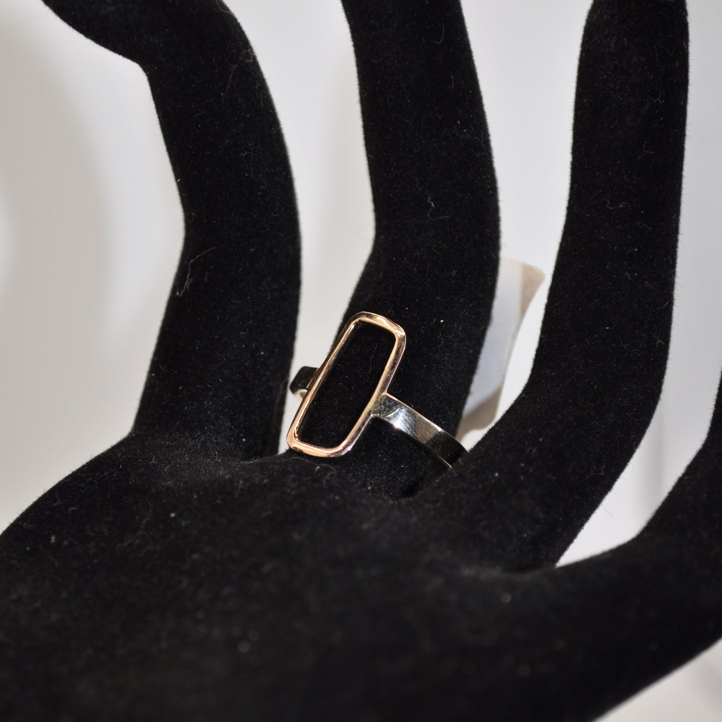 Silver ring with gold Accent