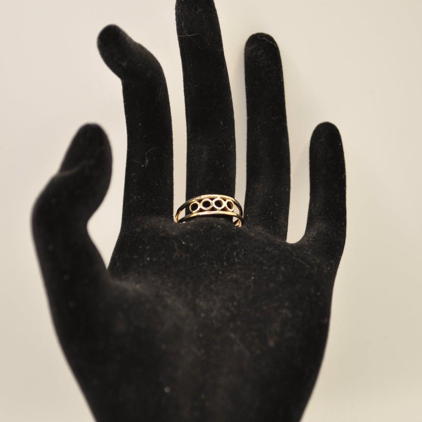 10k Gold Ring with Gold Accent Circles