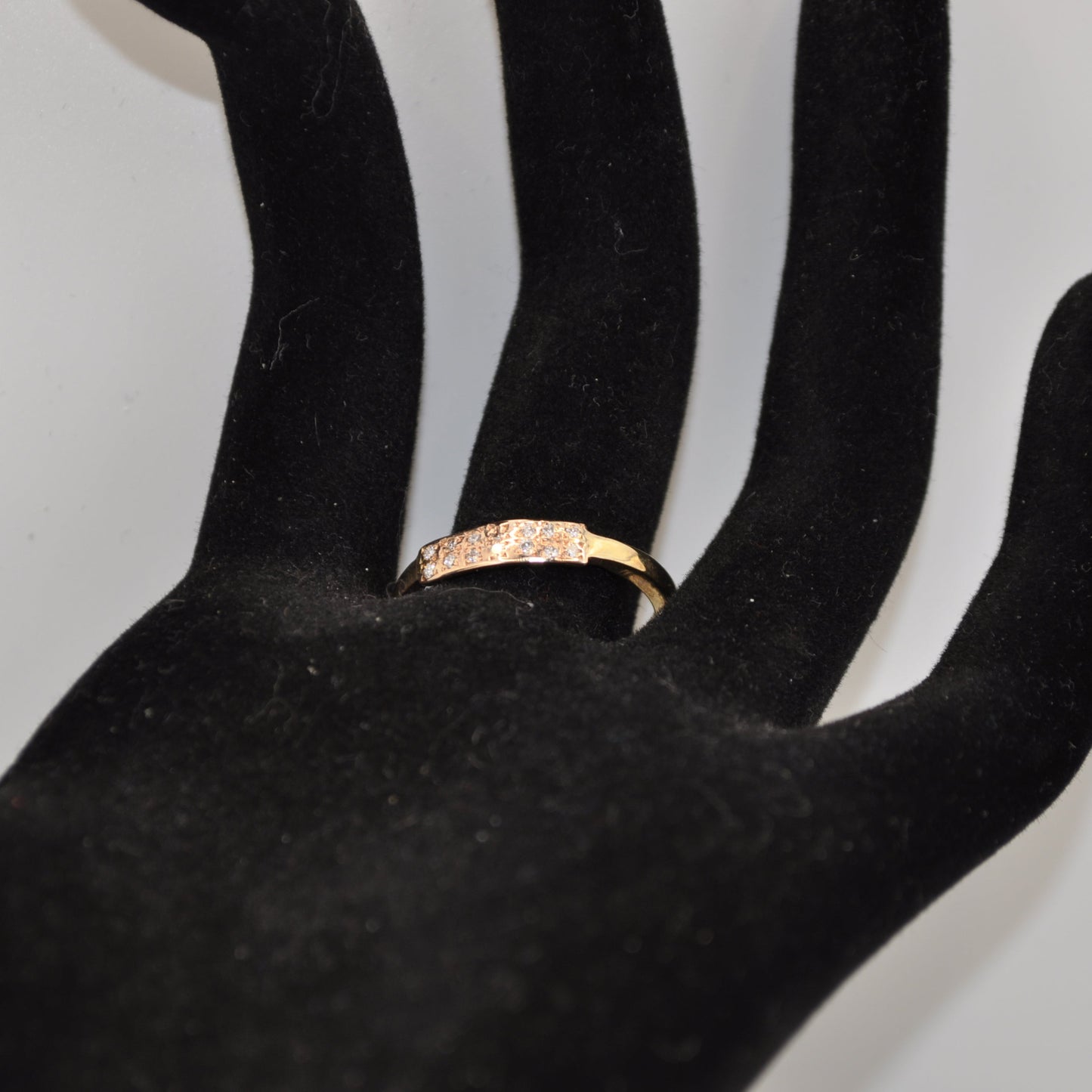 14k Gold Signet Diamond Ring