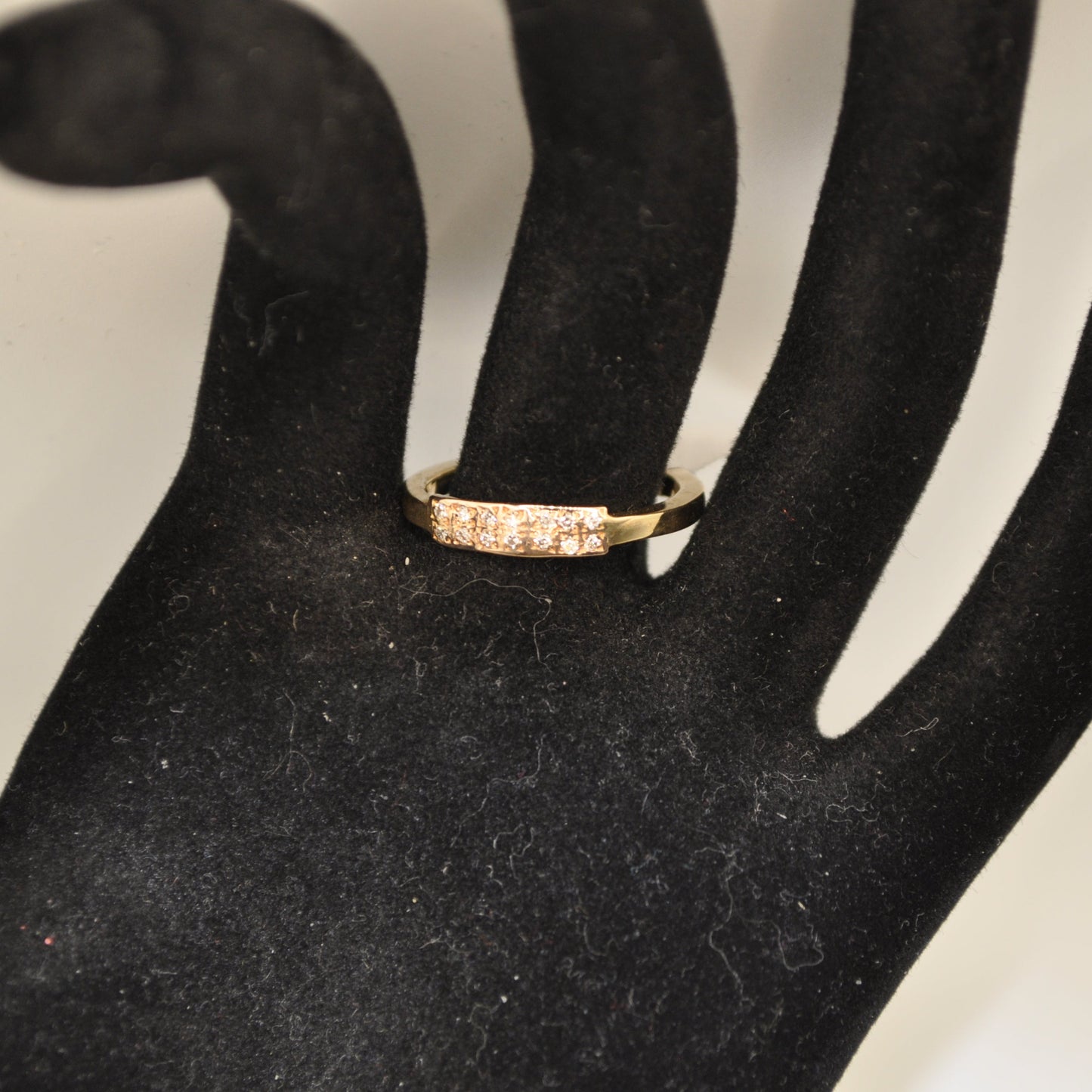 14k Gold Signet Diamond Ring