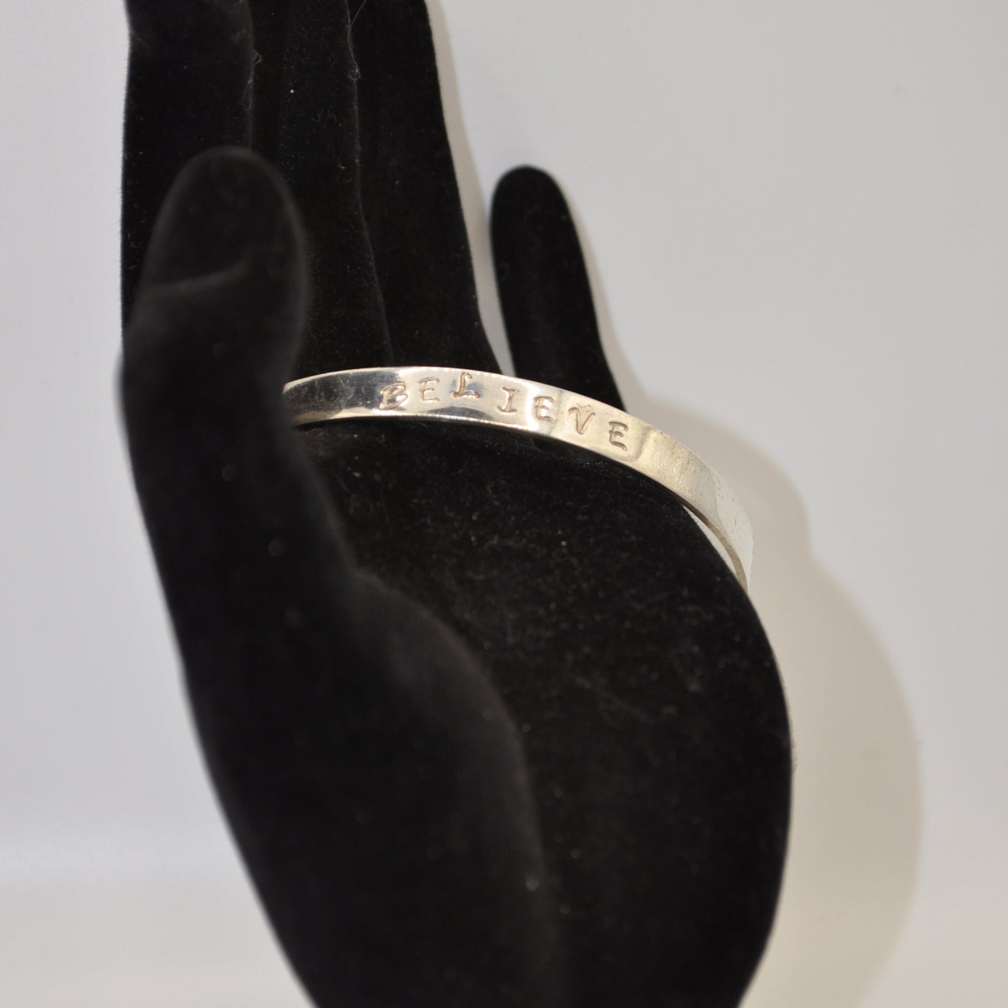 Customizable Silver Cuff Bracelet