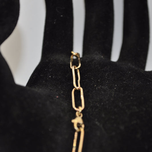 Gold Paperclip Bracelet