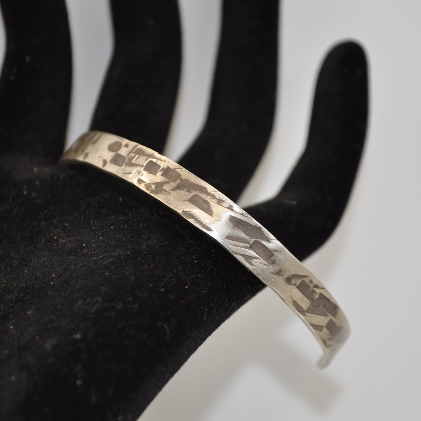 Customizable Silver Cuff Bracelet