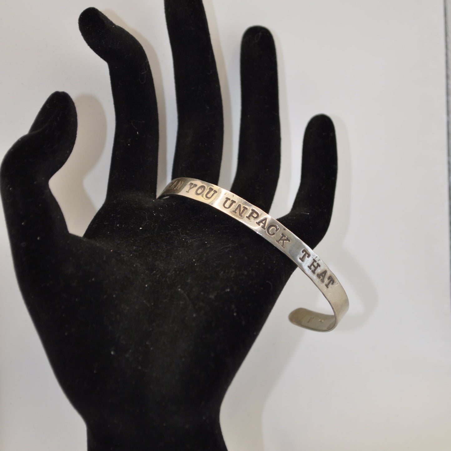 Customizable Silver Cuff Bracelet
