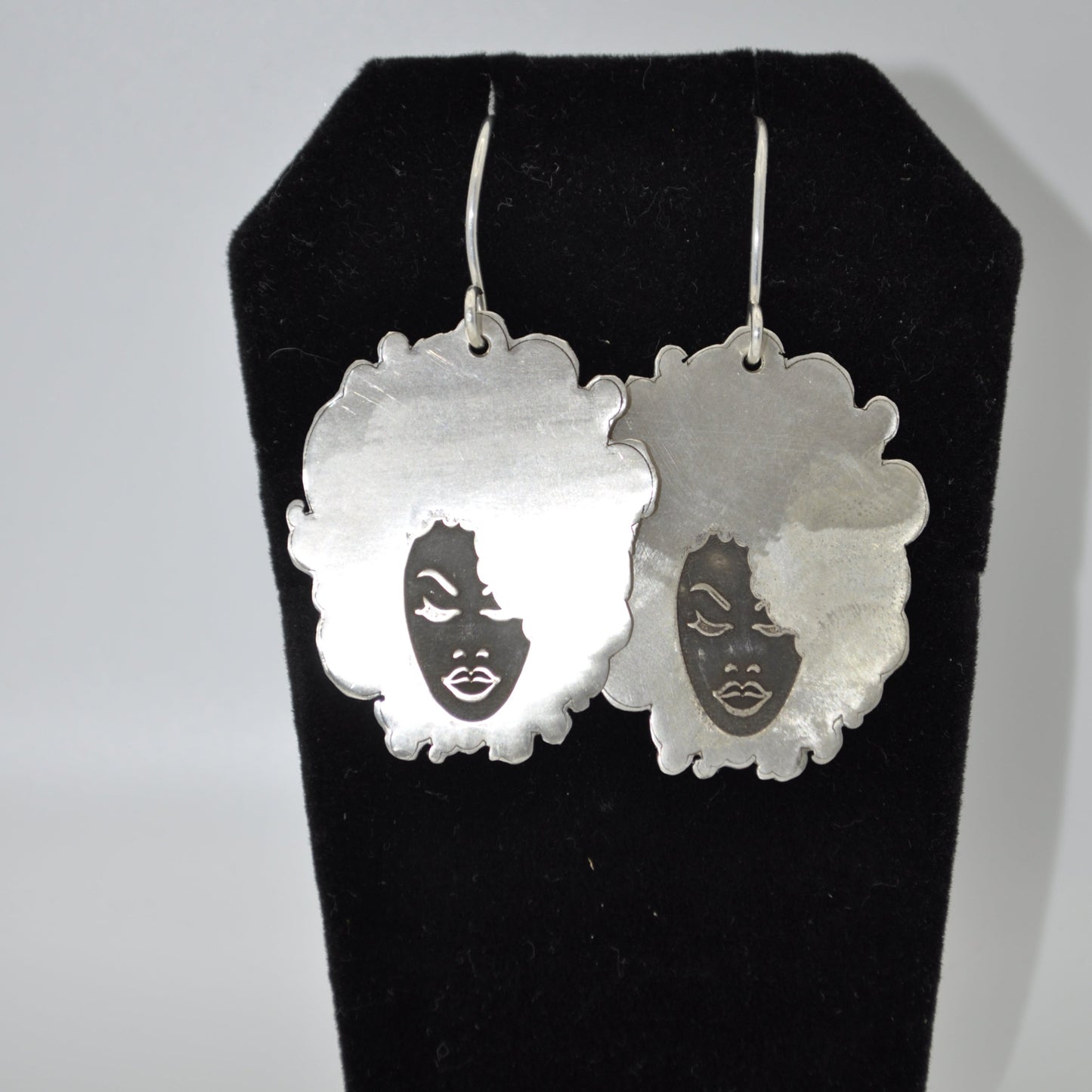 Silver “Black Girl” Earrings