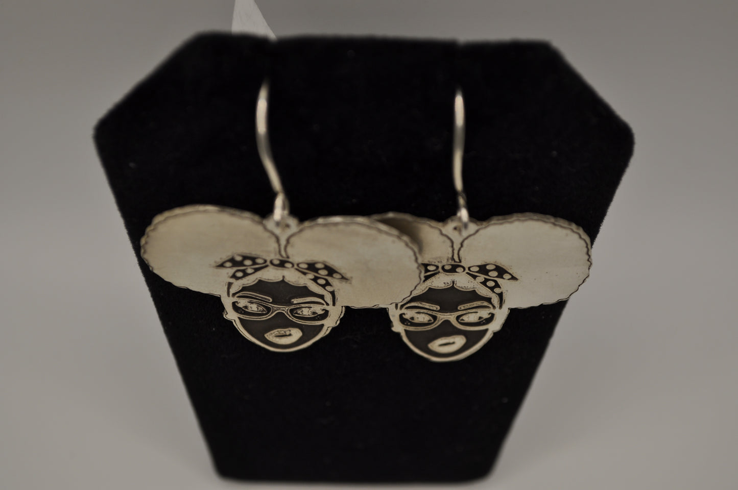Silver “Black School Girl” Earrings