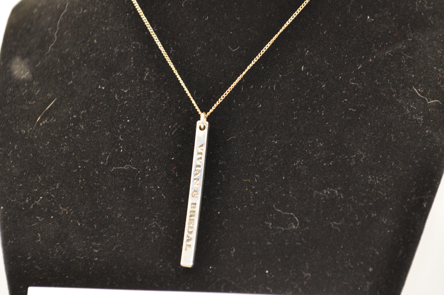 Silver Customizable Bar Necklace