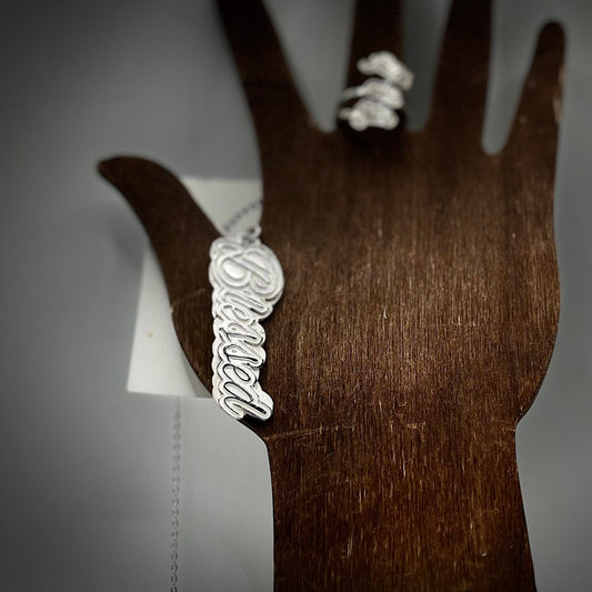 Silver Ring and charm set