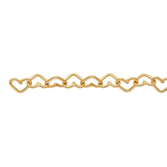 10K Yellow Gold 3.2mm Heart Link