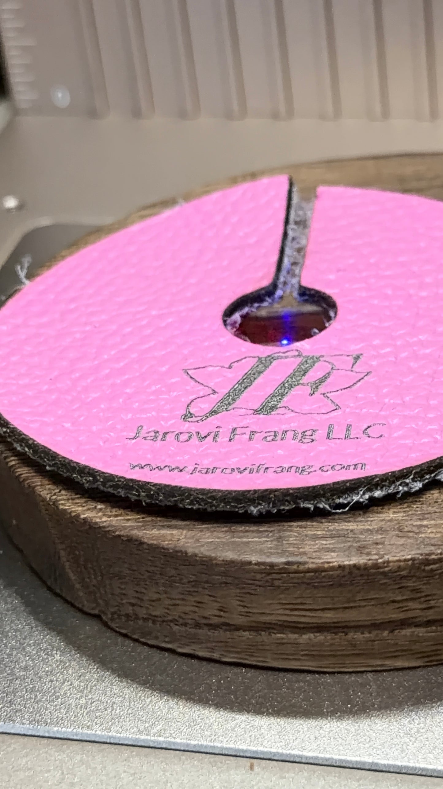 Leather Engraved Wine Coaster/Name Tag