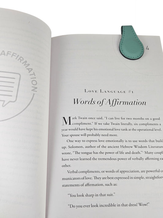 Personalized Leather-Magnetic Bookmark