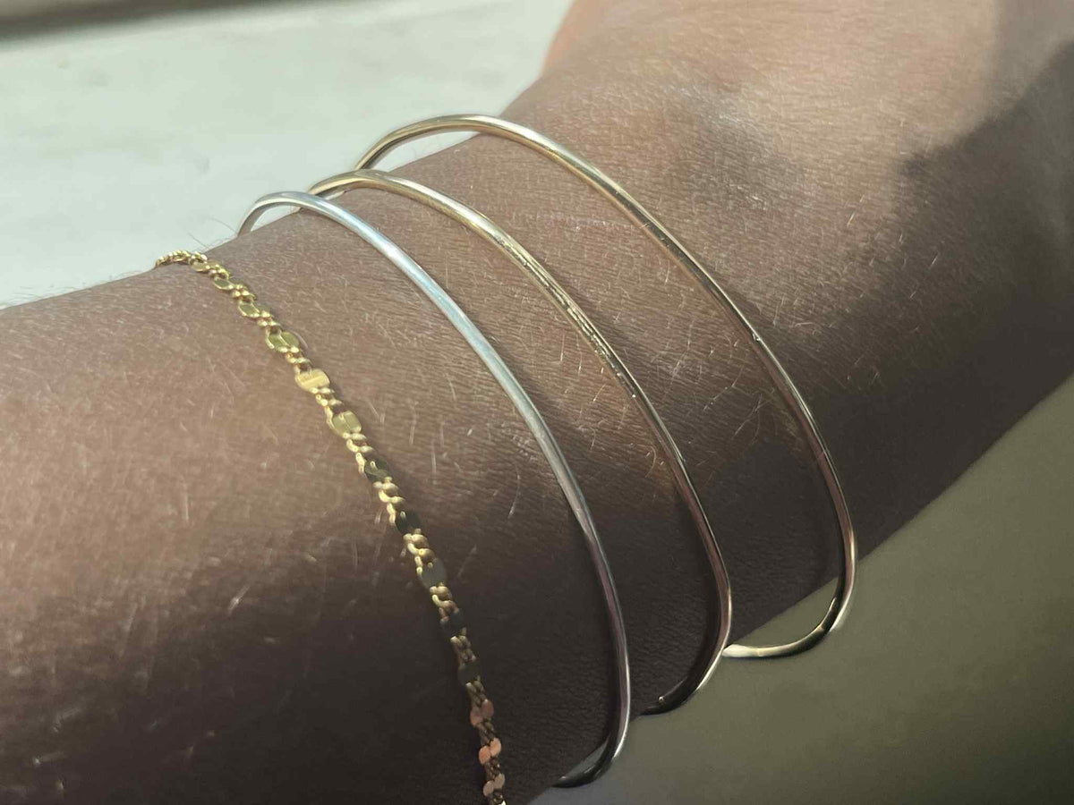 Permanent Bangles Silver & Gold-Filled Permanent Bangles – Dainty to Bold (1.5mm / 2.0mm ...